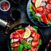 Raw food carpaccio salad
