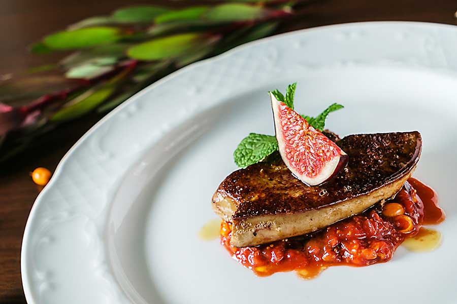 Taste of France -fried Foie Gras with figs