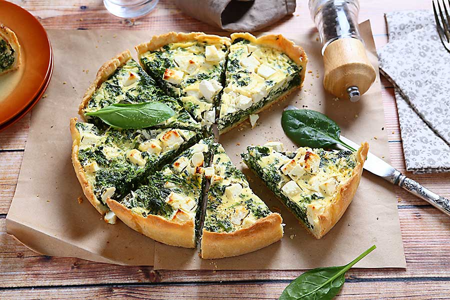 quiche with spinach
