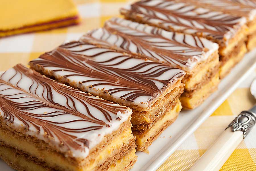 mille-feuille three layers French pastry