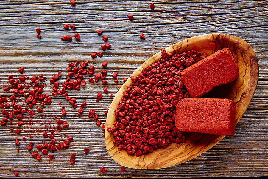 Annato seed and achiote seasoning from annatto