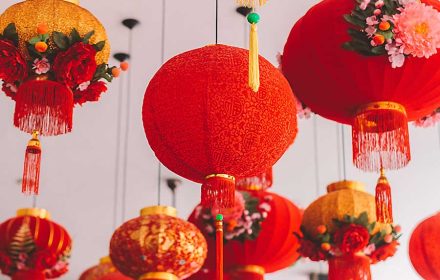 Red lanterns for the Chinese New Year celebration