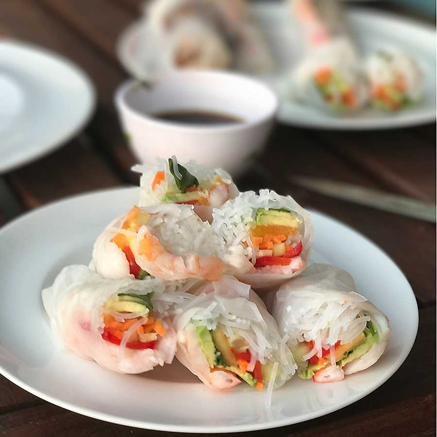 Asian style spring rolls