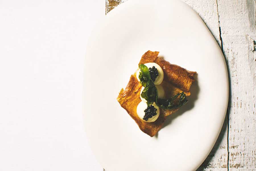 Slovenia female chef Ana Ros's signature dish parsnip snack