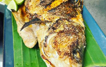 Chef Araceli Perez Whole Stripped Bass with Chile Cameron Butter Enhanced with Lemon Grass Thyme and Rosemary Dish