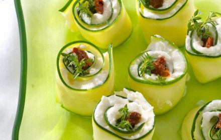 Chef Timothy Jace Gilbert cucumber rolls canape