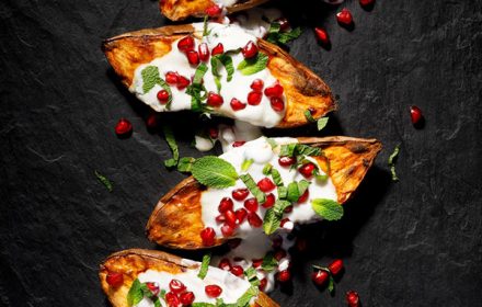 Chef Kyndra McCary Eggplant with Pomegranate Garnish