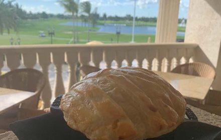 Chef Mark Flemming Pie Dish Overlooking A Golf Course