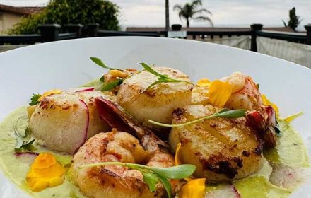 Chef Julia Shelley Scallops And Prawn Avocado