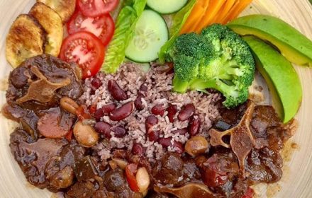 Chef Patrick Lacroix Jamaican-Inspired Oxtail, Rice, Beans, And Green Salad