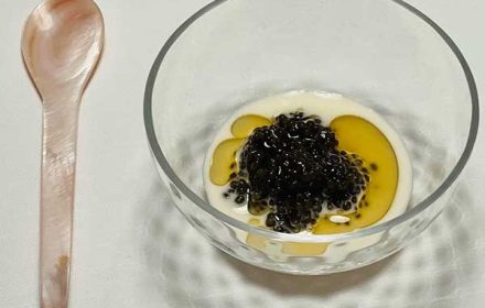 Chef Bruce Marais Haute Dish With Caviar