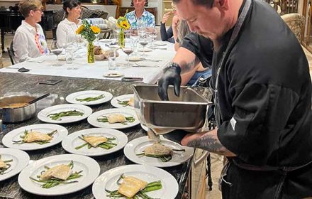 Chef Jonathan Barone Plating For Private Dining