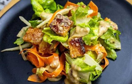 Chef Kelly Lambert Shaved Carrot And Fennel Caesar Salad