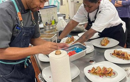 Chef David Obadimeji Plating Fine Dining Dishes