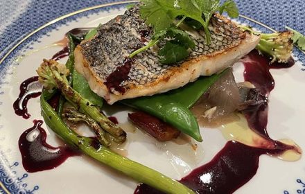 Chef Henry Rivera Pan seared salmon dish