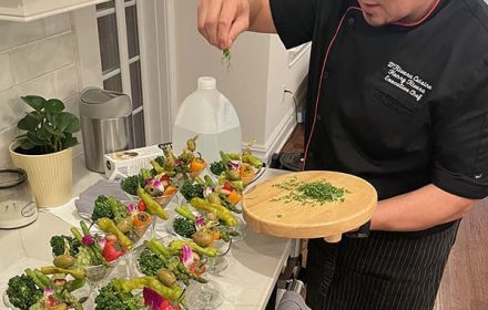 Chef Henry Rivera Private Chef Plating Vegetable Cups