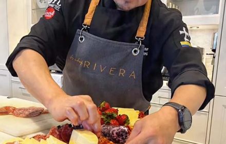 Chef Henry Rivera Plating Charcuterie Board