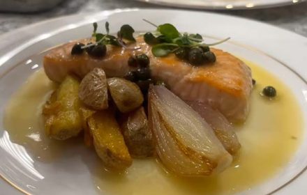 Chef Henry Rivera Salmon Haute Style Dish