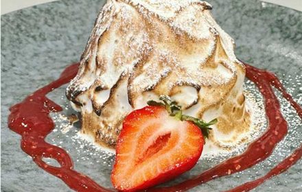 Chef Jeremy Michael Clark Baked Alaska With Raspberry Sauce