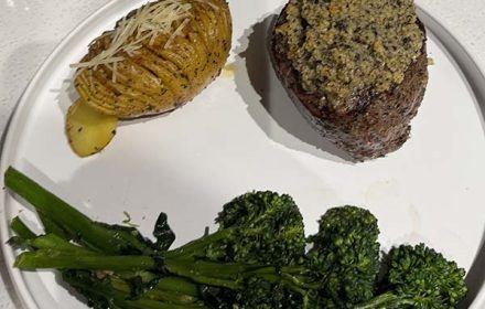 Chef Marcus Johnson Steak With Roasted Potatoes And Broccolini