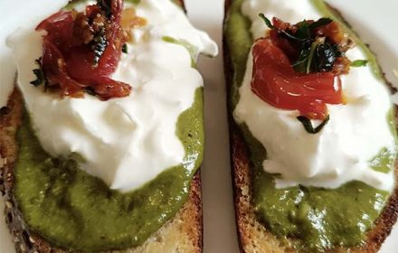 Chef Vikram Singh Rajput Sourdough Bread With Pistachio Sauce And Cheese
