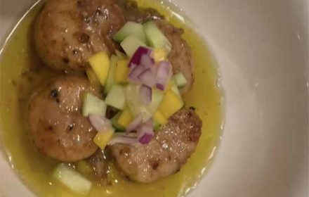 Chef Aaron Lee Jerk Butter Scallops