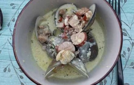 Chef Aaron Lee Mussells Dish