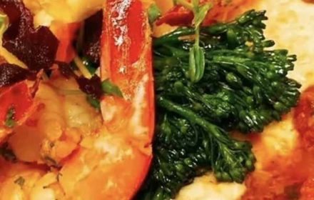 Chef Sandra Batiste Shrimp Dish With Broccolini
