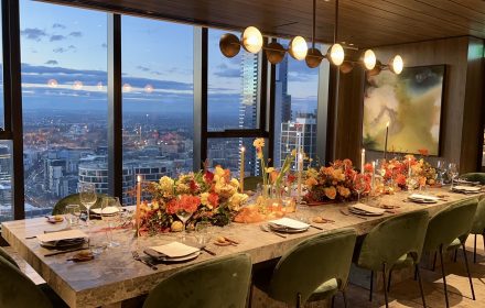 table setting of private dinner