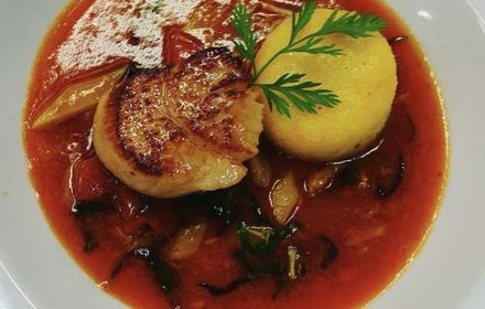 Chef Andrew Taylor Scallops Soup Dish
