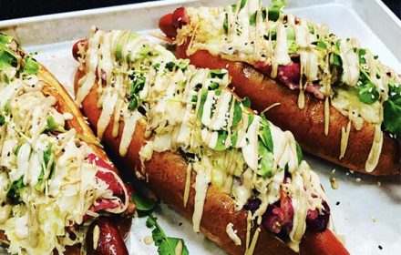 Chef Jackie Bullio New York Black Pastrami Dog
