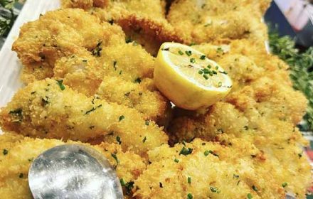 Chef Joshua Applegate Chicken Schnitzel Dish
