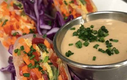 Chef Joshua Applegate Rice Paper Rolls Dish