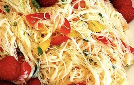 Chef Julian Lipski Noodle Dish With Raspberries