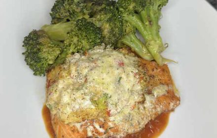 Chef Kai Smith Salmon Dish With Broccoli