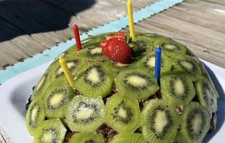 Chef Kristen Brogan Dessert Cake With Kiwi And Strawberries