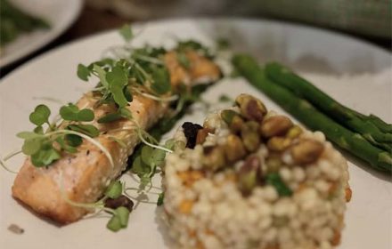 Chef Kristen Brogan Grilled Fish With Asparagus And Rice