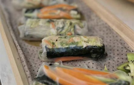Chef Kristen Brogan Rice Wrapper Rolls