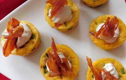 Chef Leslie Simons Egg Cupcakes with Herbed Goat Cheese
