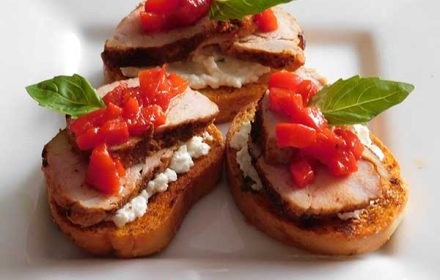 Chef Leslie Simons Pork Tenderloin Feta Crema