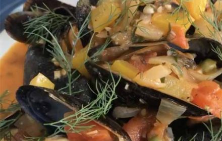 Chef Mark Cortez Mussells Dish