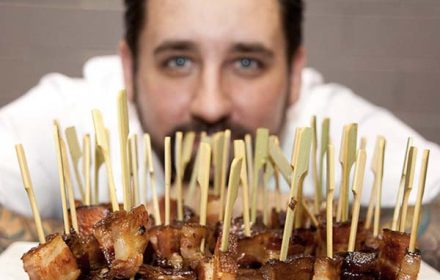 Chef Rick Gresh Pork Belly Skewers