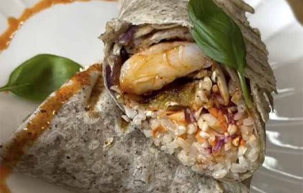 Chef Valencia James Shrimp Burrito Wrap