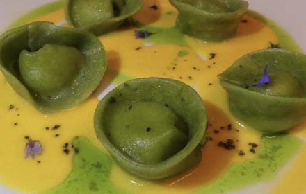 Chef Walid Chouaref Ravioli With Ricotta, Parmesan, And Squash Cream