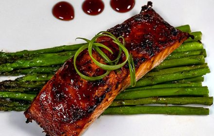 Chef Kai Smith Glazed Salmon with Asparagus
