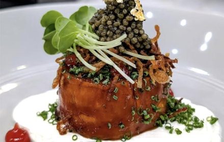 Chef Nathaniel Smouse Haute Style Japanese Yaki-imo With Tonkatsu Sause