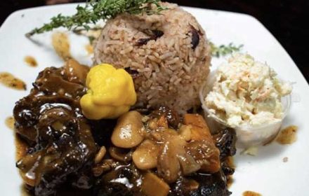 Chef Roland Henry Oxtail With Rice And Peas Dish