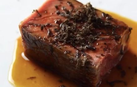Chef Yacir Nakhkhaly Dry Aged Beef, Sauce Perigueux, Summer Truffle