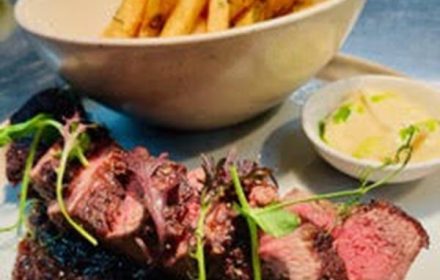 Chef Adam Stevenson Steak Frites Dish
