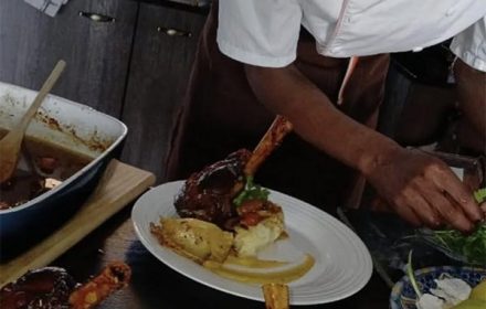 Chef Itumeleng Mayende Private Chef Lamb Shack Plating